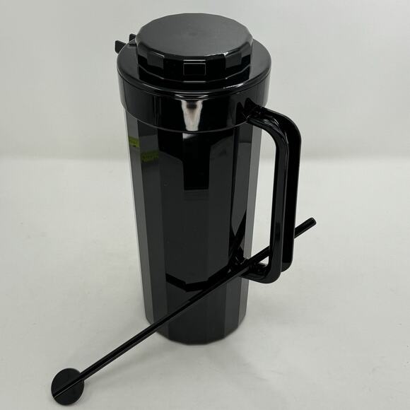 Tupperware Vintage 2 Liter Black Pitcher Lid Stir Spoon - Picture 6 of 7